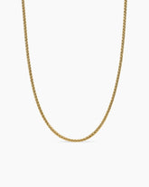Wheat Chain Necklace in 18K Yellow Gold, 2.5mm